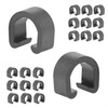 Qrity Pack of 40 Plastic C-Clip, Bicycle Clip, Bicycle Pull