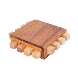 Logica Spiele Art. Processor - 3D Wooden Thinking Game - Difficulty 3/6 Difficulty - Puzzle Game - Patience Game - Leonardo da Vinci Collection