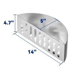 Skyflame 2 PCS Stainless Steel Charcoal Basket Holder, 2-in-1 BBQ Grilling Accessories Compatible with Weber/Napoleon 22" / 26" Kettle Grill