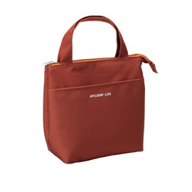 Asahi Koyo Lunch Bag, Red, Medium, Lunch Tote with Ice Pack Pocket, AFFLUENT Pack of 1