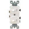 Leviton 109-05224-WSP Combo 2-Single Pole Switch, White