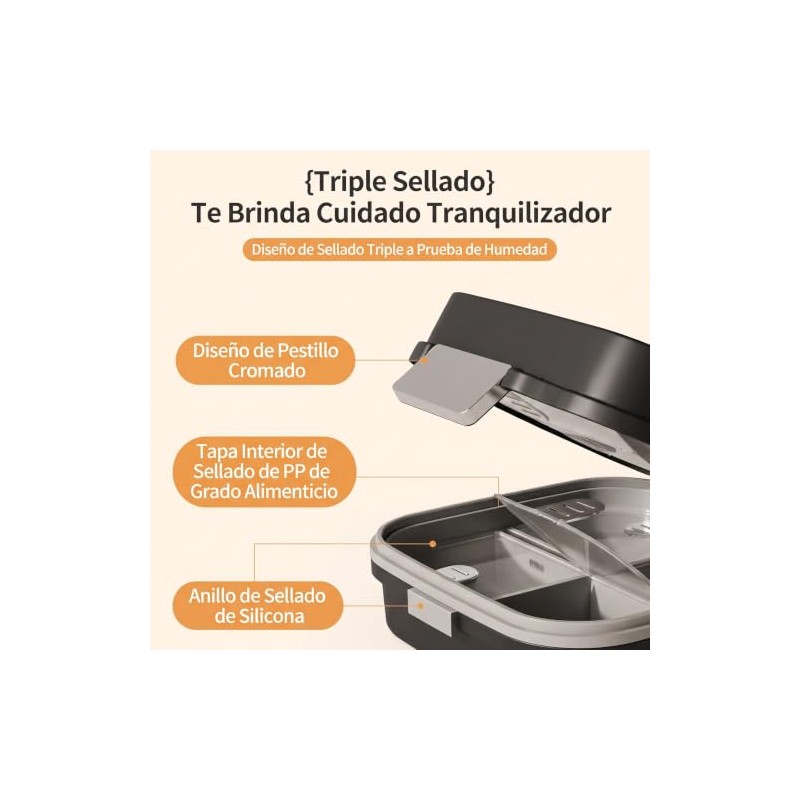 Richome Pastillero de Viaje Impermeable, Pastillero Semanal Portátil