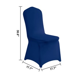 LZY 20pcs Spandex Chair Cover Stretch Slipcovers for Wedding Party, Dining Banquet Chair Decoration Covers (Classic Blue, 20)