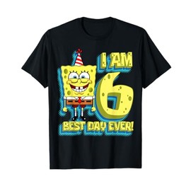 Mademark x SpongeBob SquarePants - SpongeBob SquarePants Birthday I am 6 Best Day Ever T-Shirt