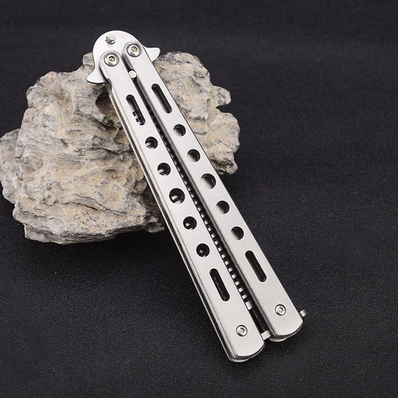 ZIBUYU® Butterfly Comb Professional Training Comb Stainless Steel Folding Practice