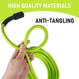 Hourleey Pressure Washer Hose 100 FT, 3600 PSI Flexible Kink Resistant Power Washer Hose Replacement, 1/4" Quick Connect Pressure Hose Extension, Green