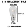 Novelty Lights 25 Pack S14 Outdoor Patio Edison Replacement Bulbs,
