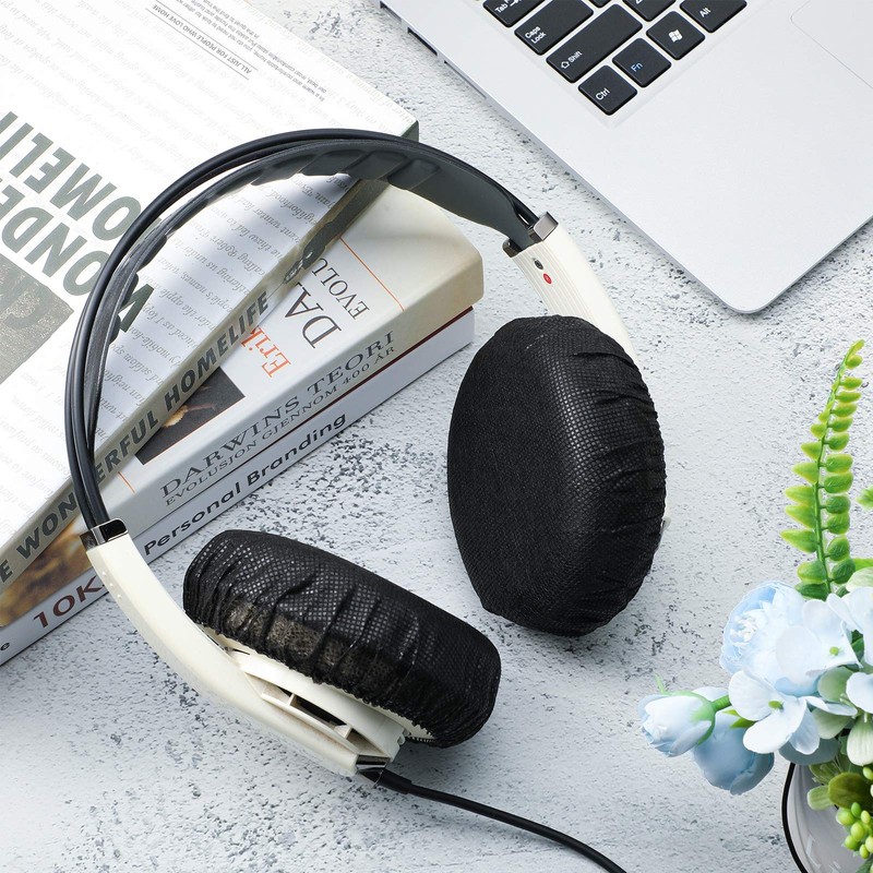 BBTO 300 Pieces Disposable Headphone Covers Non Woven Sanitary Fabric