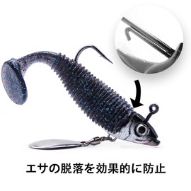 9KM DWLIFE Underspin Fishing Jig Head Hook Swimbait Jig Head with Spinner Blade for Fishing Freshwater Fishing Saltwater Fishing- 15g-10pcs