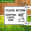 Please Return Shopping Carts Here Thank You Sign, 24x30 Inches,