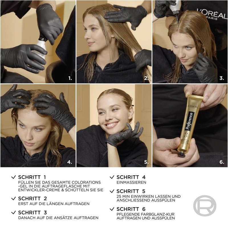 L'Oréal Paris Permanent Hair Colour, Hair Dye Set with Colouration
