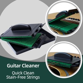 RYSUOZI Guitar String Cleaner, 6 PCS Guitar Cleaning Kit, Fretboard Cleaner for Electric Guitar, Guitar Accessories Cleaning Cloth Brush Tool, Guitar Maintenance Care Kit for Violin/Ukulele/Bass