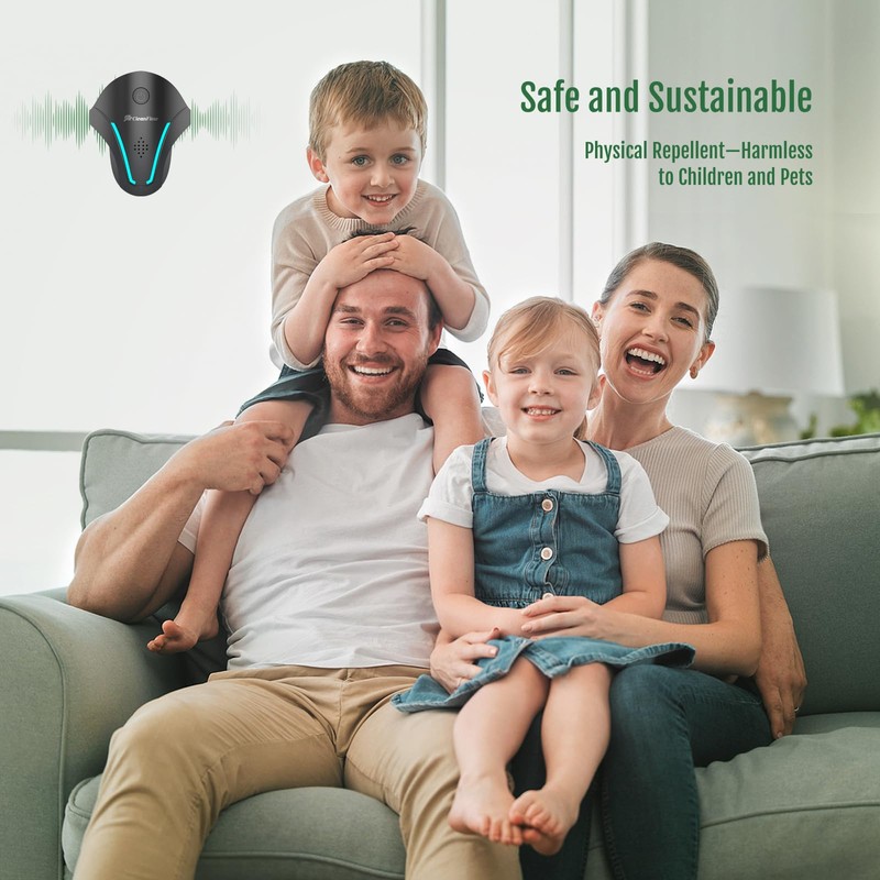2025 Upgraded Ultrasonic Indoor Repeller – 3 Modes Pest Control