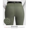 SANTINY Women's Horse Riding Pants Zipper Pockets Silicone Full-Seat Breeches