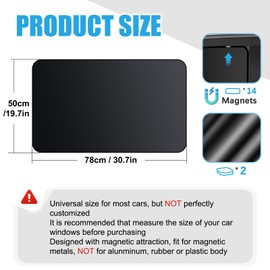 XCBYT Magnetic Sun Protection Car Window Sun Protection Children, Side Window Blackout Curtain with UV Protection, Heat Protection, Privacy Screen, Pack of 2