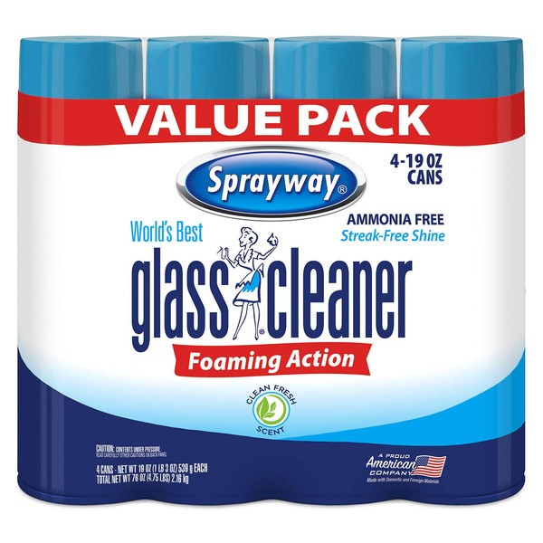Sprayway Glass Cleaner - 4/19oz cans