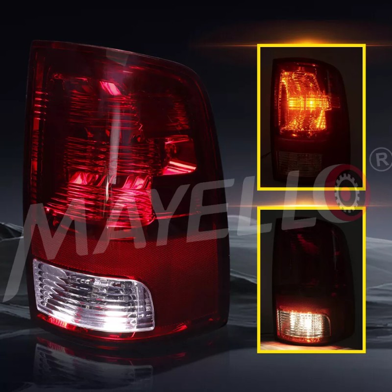 MAYELLO Pair Red Smoke Tail Lights For 2009-2018 Dodge Ram
