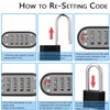 Heavy Duty Combination Lock,V-RESOURCING 4 Digit Resettable Combination Lock with