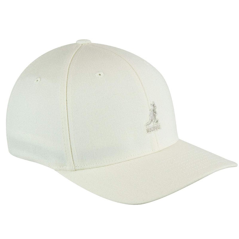 Kangol Sport Collection Men’s Wool Flex-Fit Baseball Cap, White (Small/Medium)