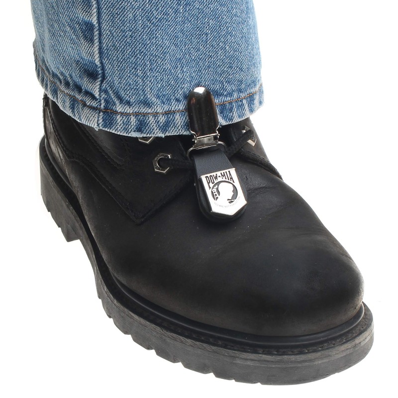 Boot Clip, Pant leg clamp, POW/MIA. (sold as pair)