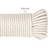 SteadMax 200ft Natural Cotton 3/16 Inch Rope, Heavy-Duty General-Purpose Utility