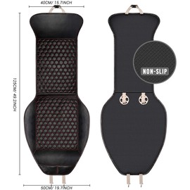 YOOFAN Car Seat Protector with Red Stitching – Breathable Perforated PU Leather, Universal Fit, Easy Installation for Child Safety Seats & Enhanced Comfort