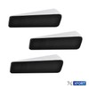XFORT 3 Pack Door Wedge Polished Chrome, Door Jammer, Non-Slip