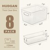 Hudgan Set of 8 Clear Plastic Storage Bins 4 Large