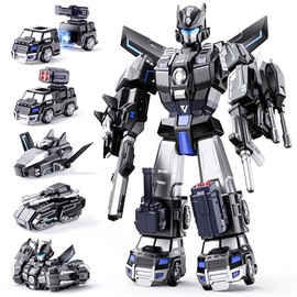 5-in-1 Transform Toys for Boys 4-6, Ideals Gifts for 3 4 5 Year Old Boys, Easy DIY Assembly, Toys for Boy, 3 4 5 6 Year Old Boy Birthday Gifts, 3 4 5 Year Old Boy Toys, Magnetic Robot Toys For Kids