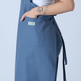 makemake Tools | Delantal de cerámica unisex impermeable con patas divididas para artistas de cerámica | Overol de cerámica | Claypron | Vestido de floristería, Azul índigo, Talla única