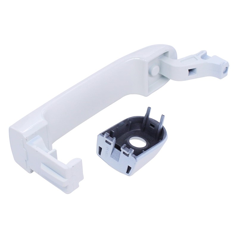 MOTOKU White Exterior Door Handle with Keyhole for Nissan Versa