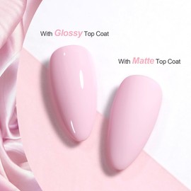 GAOY Pastel Gel Nail Polish, 16ml Pink Soak Off UV Light Cure Gel Polish for Spring Summer Soft Candy Nail Art DIY, Macaron 1649 Baby Pink