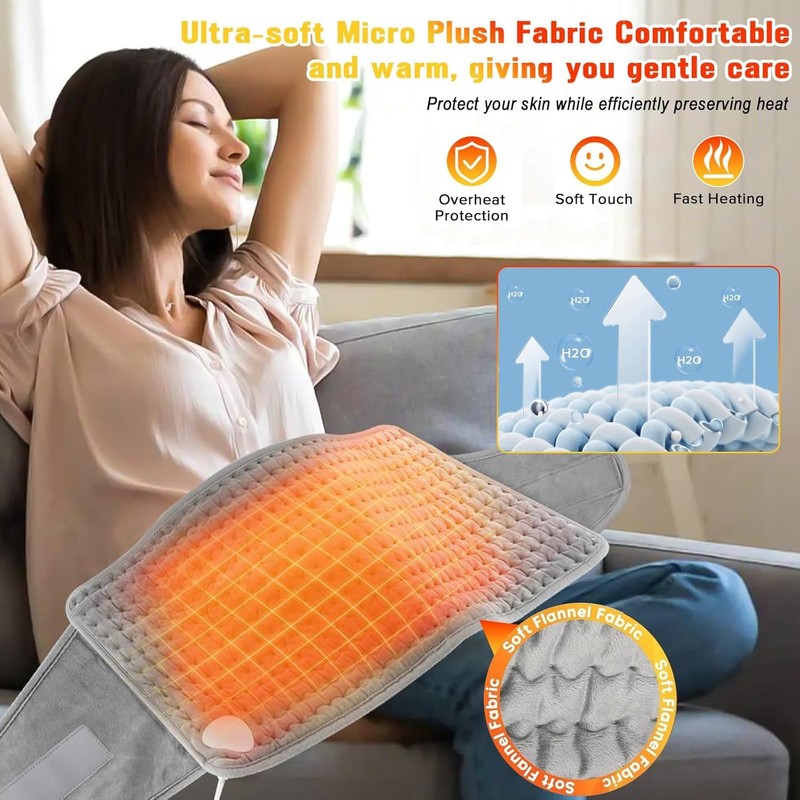 Yakiter Heating Pad for Back Pain, 30x122cm Heating Pad with