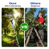PEAKCLOUDS Fruit Picker Tool with Basket, 35-72 Inch Adjustable Long