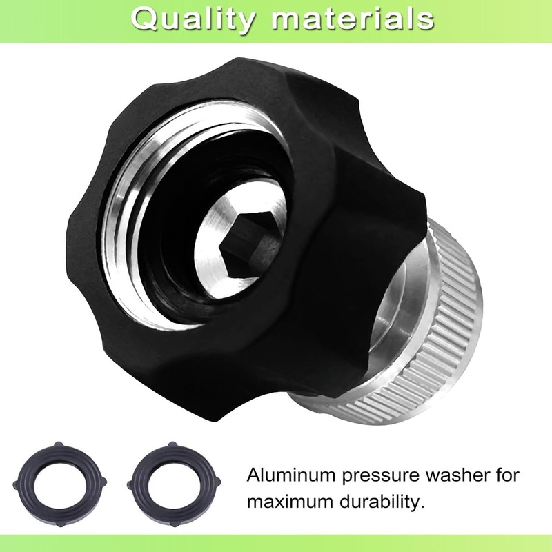 Electric Pressure Washer Coupler, Garden Hose Adapter,3/4inch Pressure Washer Metal
