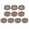 sourcing map 10Pcs 50mm/2in Air Vents Circular Soffit Vents, Drak