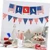 Alipis Independence Day Decor 2pcs American Flag Banner Patriotic Bunting