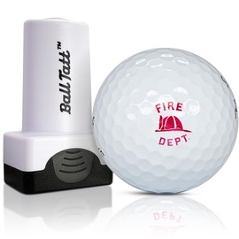 Ball Tatt - Fire Dept. Golf Ball Stamp, Golf Ball Stamper, Self-Inking Golf Ball Stamp Markers, Reusable Golf Ball Marking Tool to Identify Golf Balls, Golfer Gift Golfing Accessories