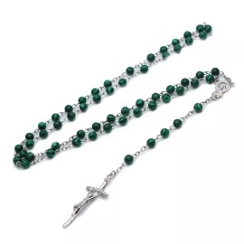 ZARD Rosario Beaded in Malachite Gemstone Rosary Religious Jewellery