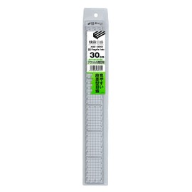 Niigata Seiki SK AGS-30KD Acrylic Square Ruler, 11.8 inches (30 cm), Made in Japan