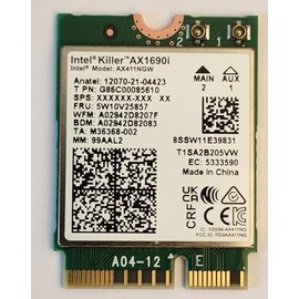 AX411ngw Ax411 Ax1690i Double Connect WiFi 6E CNVoi2 Tri Band 2.4 | 5 | & 6GHz DCT Wireless Card for Intel Killer chip Laptop