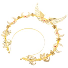 Healeved Headband Women Fashion Headband White Curly Thick Hair Costume Headpiece