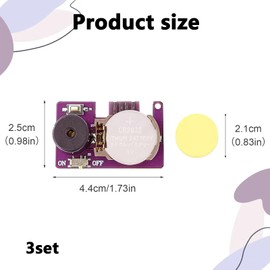 3 Pcs Pranks for Adults PCB Machine, Beeping Cricket Noise Maker Prank with 16B Sounds, for New Noise War Concealed Lightweight Noise Maker Prank for Party, April Fool Day(Purple)