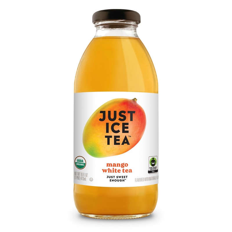 Just Ice Tea Organic Iced Tea, 16 Fl Oz Glass