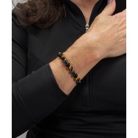 Cherry Tree Collection - Small, Medium, Large Sizes - Gemstone Beaded Bracelets For Women and Men - 8mm Round Beads (Triple Protection Gold - Large)