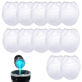 12 Pcs Paint Strainer Bags,1 Gallon Paint Filter,Paints Strainers With Elastic Top Opening,Paints Sieve for Liquid Filtering & Home Brewing,Paint Gardening