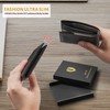 GSOIAX Slim Leather RFID Bifold Wallet for Men with Money