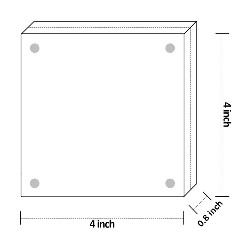 4x4 Clear Picture Frame, Double Sided Acrylic Photo Frames with