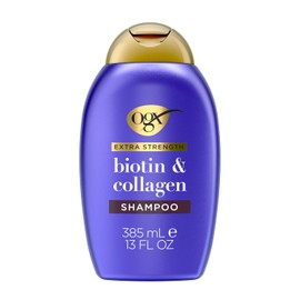 OGX, Shampoo Volumen y Fuerza Extra de Biotina y Colágeno, 385 ml