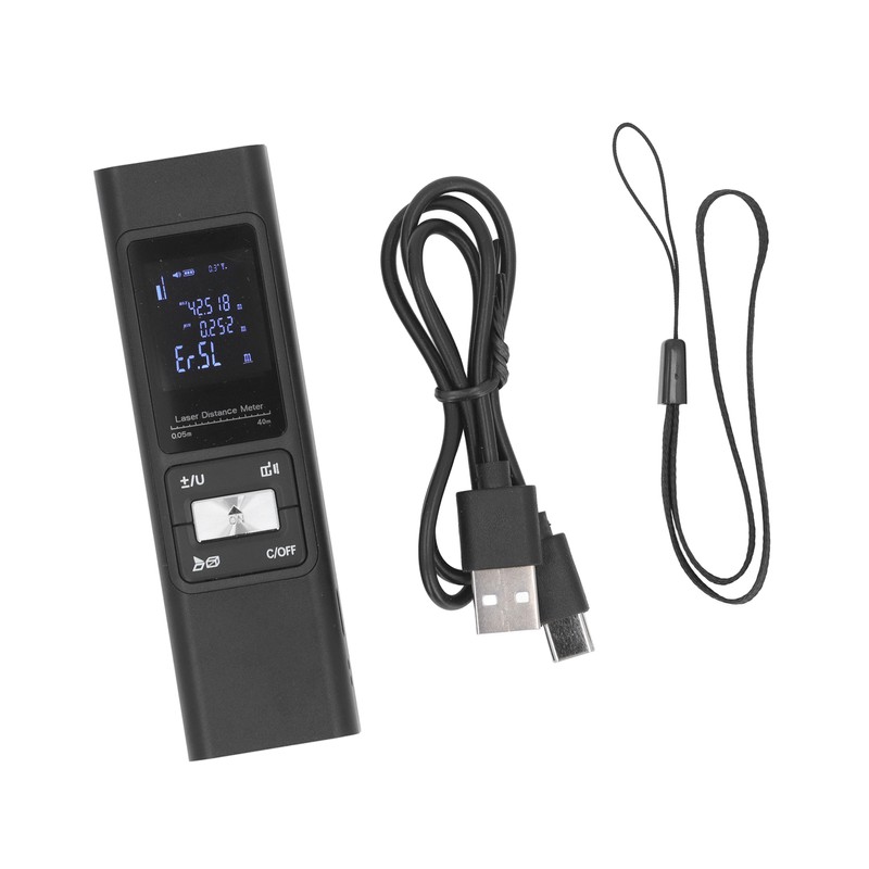 Portable Distance Meter USB Charging Electronic Rangefinder Handheld Distance Measuring